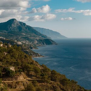  beautiful view overlooking the sea and the mountain