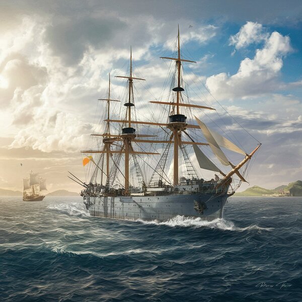 A stunningly realistic drawing of the USS Maine  by Nassr