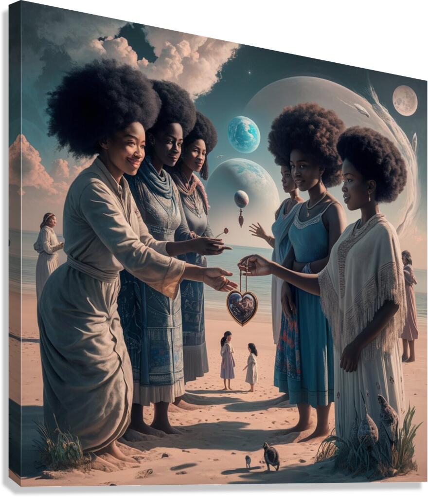 Black Scientistes in an anciens style  Canvas Print