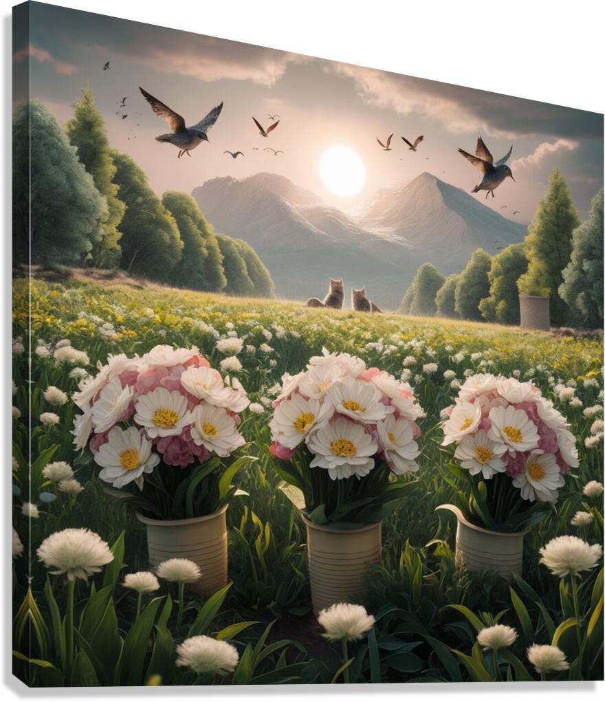 Des oiseaux volent  Canvas Print