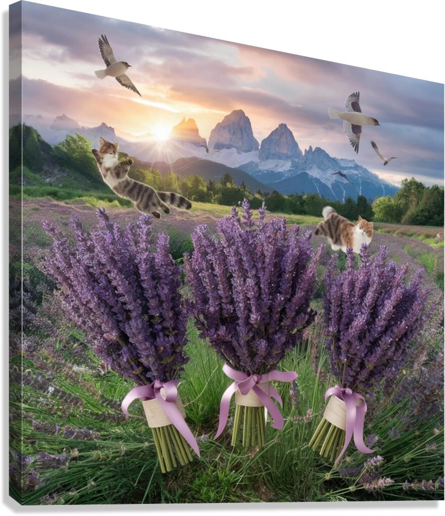 Playful cats Canvas Print