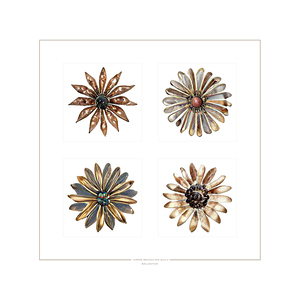 Copper Bronze Gold Starbursts 6