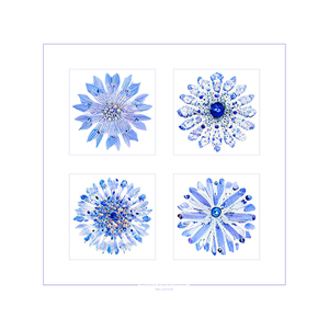 Starburst 2x2   Periwinkle Azure and Sapphire 1