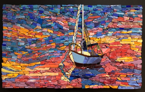 Sunset Sailboat Print