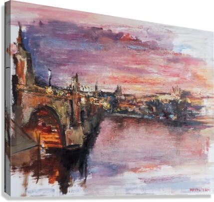 City.sunset  Canvas Print
