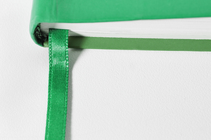Green ribbon bookmark detail
