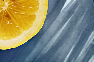 Detail of lemon fruit