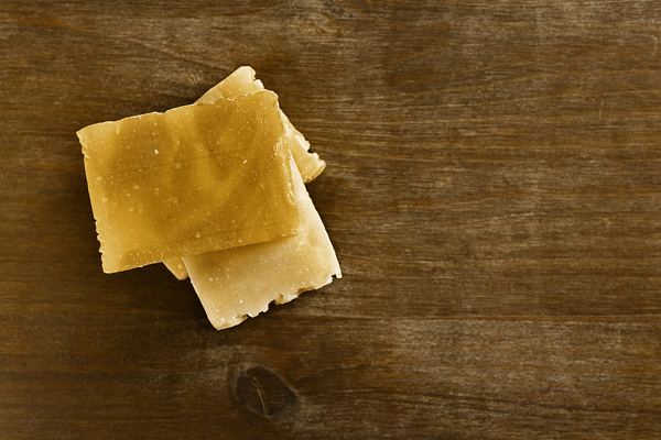 Bars of yellow soap Print