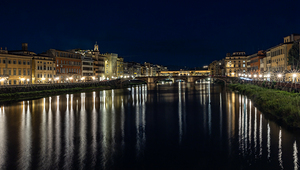 Florence Italy   Bridges at Night
