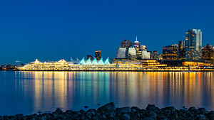 Vancouver BC - Blue Hour at Canada Place