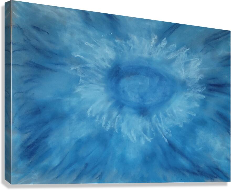 blue eye pastel photo c2 Canvas Print