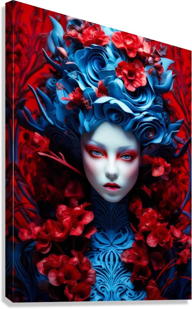Azure Bloom Canvas Print