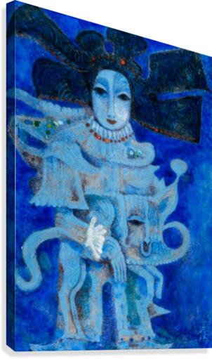 Cerulean Geisha Canvas Print