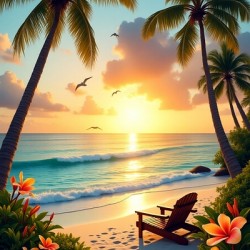 Tropical Escape – Sunset Serenity by the Sea