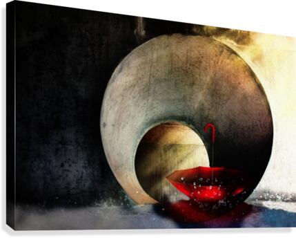 Floating umbrella Canvas Print