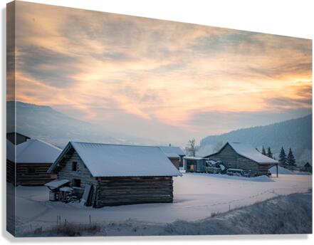 Log Cabins Canvas Print
