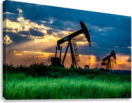 Pump Jacks Canvas Print