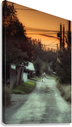 Walking the Dog Canvas Print