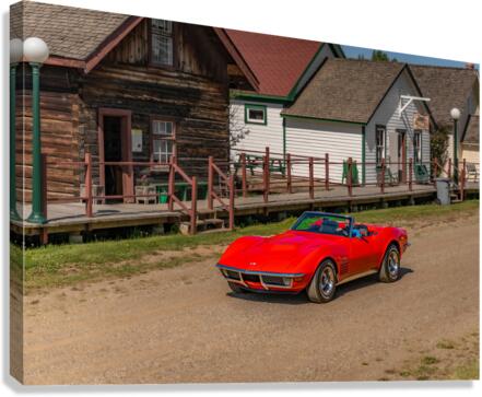 Red Corvette Canvas Print