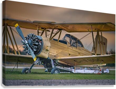 Yellow Crop Duster Canvas Print