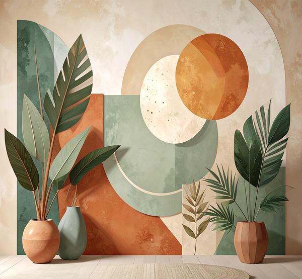 Abstract Boho Sun and Botanical Shapes by ALIXORCA19