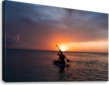 Sunset Paddle Canvas Print
