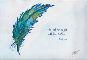 Inspirational Feather Watercolor