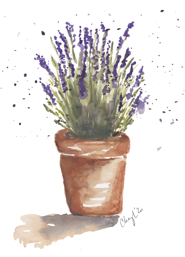  Lavender Watercolor  Imprimer