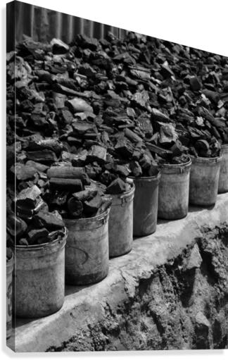 Kibera- Coal  Canvas Print