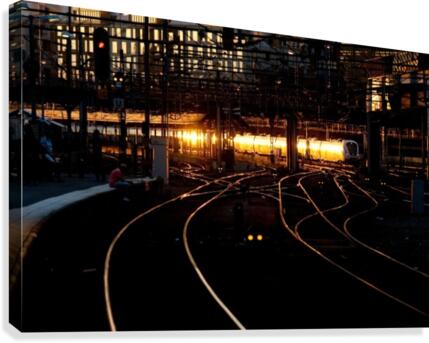 Golden train Canvas Print