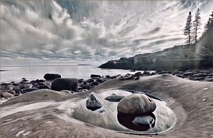 Acadia   Little Hunter s Beach 2 by Tropical Freeze