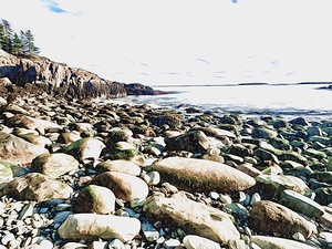 Acadia   Little Hunter s Beach 5 by Tropical Freeze