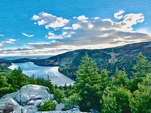 Acadia   Bubble Rock 4 by Tropical Freeze