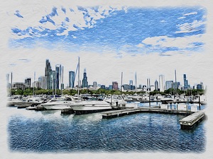 Chicago   Boats 2 by Tropical Freeze