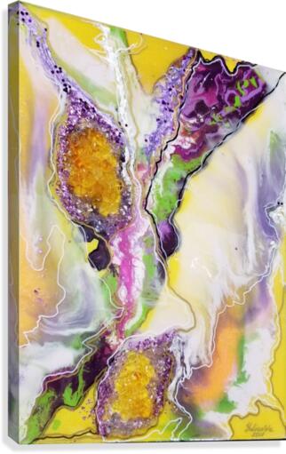 Amber Geode Canvas Print