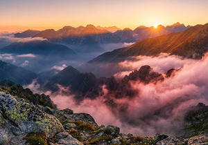 sunrise over the mountains