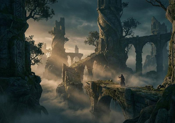 ancient cave in the mountains by Lydia Design