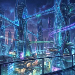 industrial plant in the night