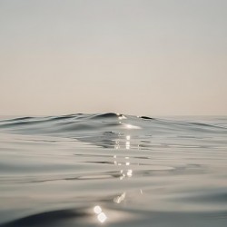 Minimalist Ocean Surface with Soft Reflections