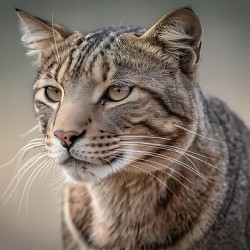 Golden Light Cat Portrait – Detailed Nature Photography
