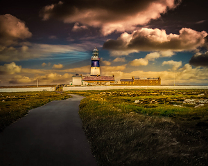 LIGHTHOUSE TORY ISLAND DONEGAL IRELAND. CIRCA 2025. The Tory Island Lighthouse was built in 1832. . The tower is 27m high and the light is 40m above sea level. It was converted to automatic operation in 1990.