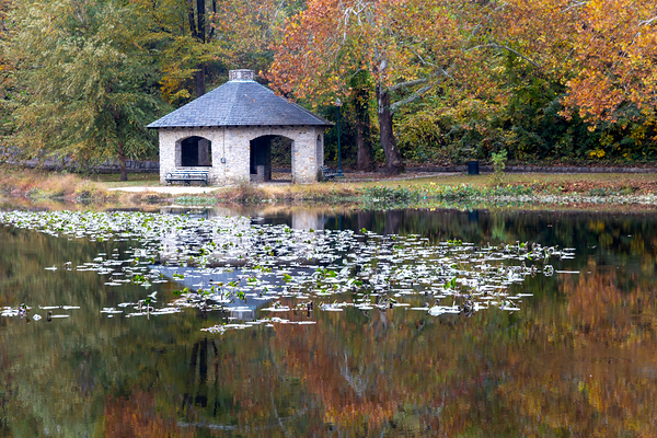 Gazebo at Forest Hill Park.. Print