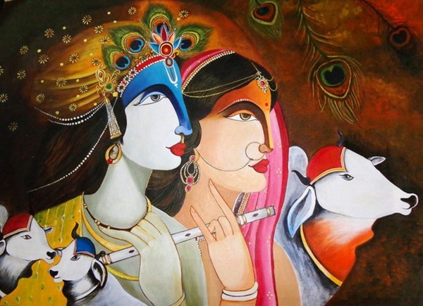 Krishna and Radha Print