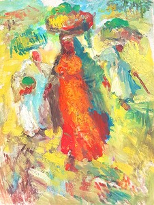 Farmer holding vegetables