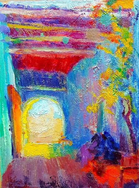Open door. Print