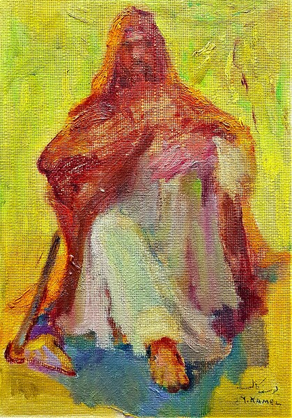 Resting farmer.. Print