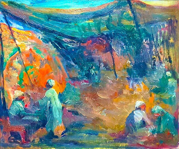 Tent for farmers Print