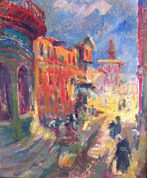 Water path in Cairo. Print