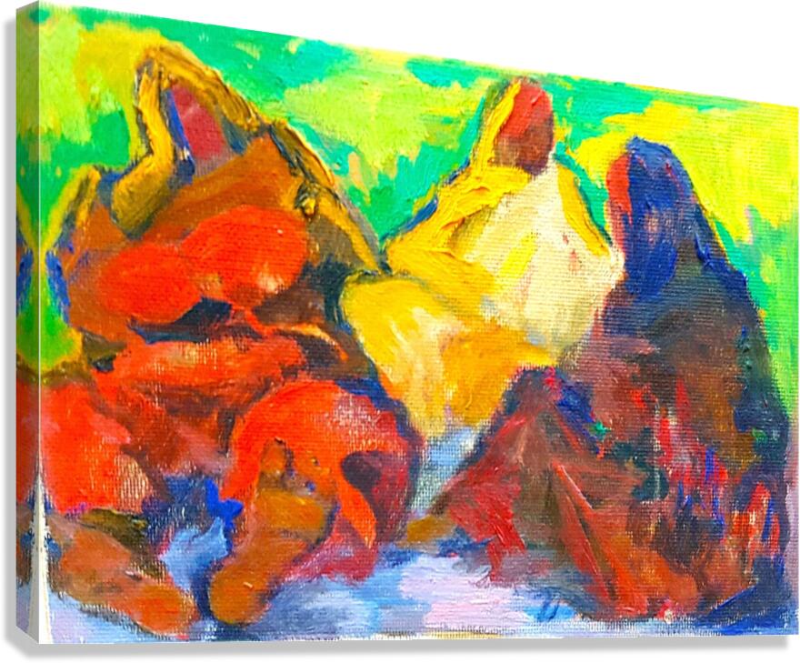 Country farmers. Canvas Print