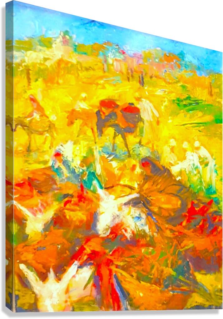 Donkeys and Dates Canvas Print